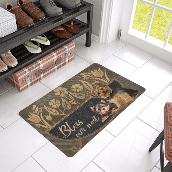 Bless Our Nest Yorkshire Terrier Dogs Lover Doormat Welcome Mat 1