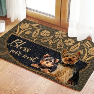 Bless Our Nest Yorkshire Terrier Dogs Lover Doormat Welcome Mat