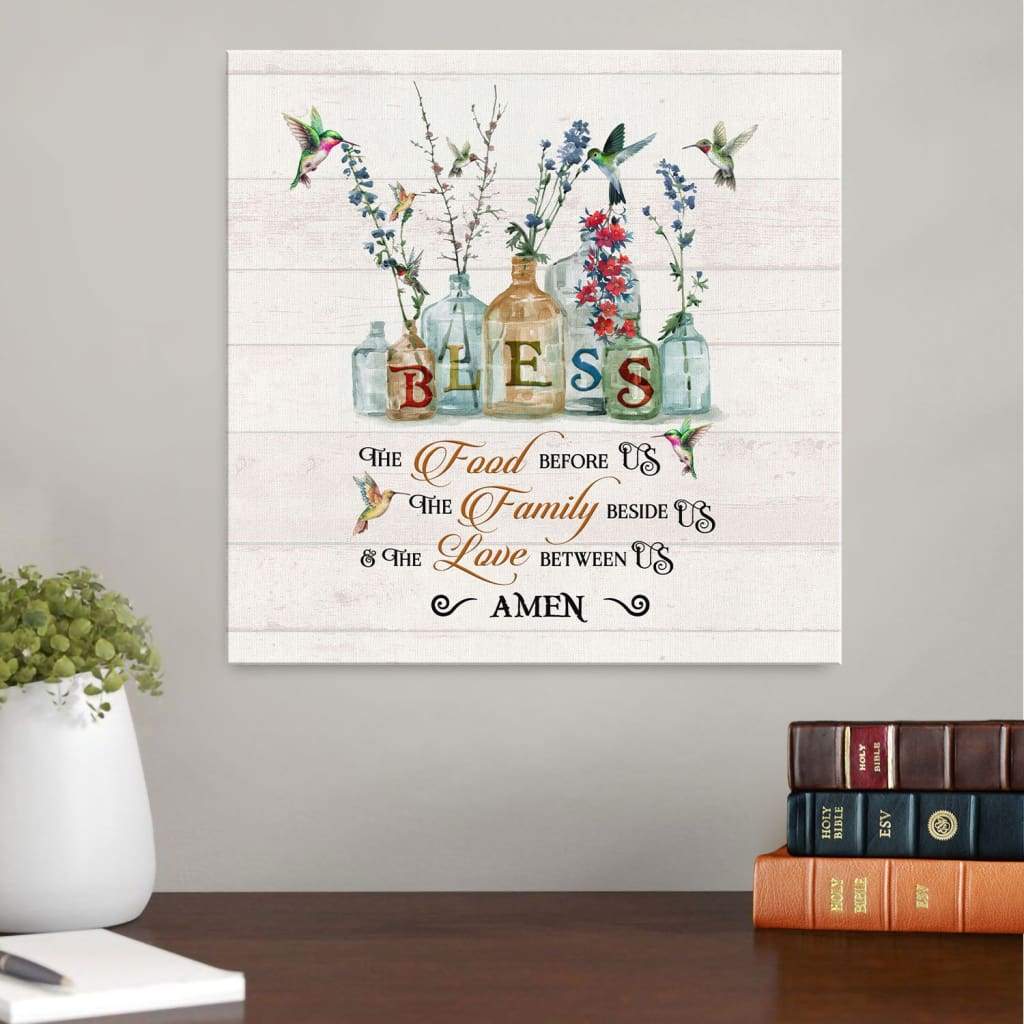 Bless The Food Before Us Canvas Wall Art