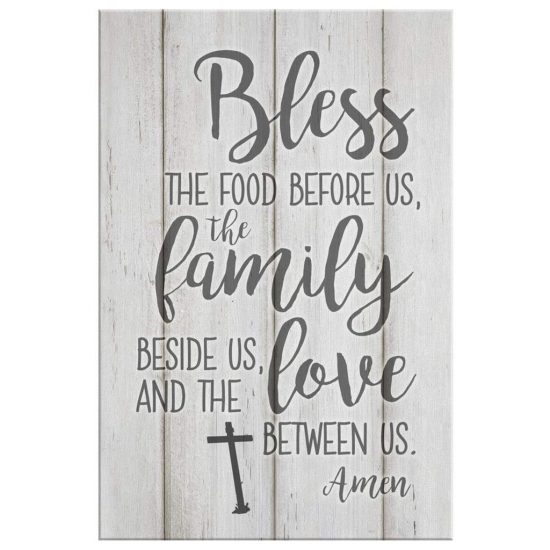 Bless The Food Before Us Christian Wall Art Canvas 2