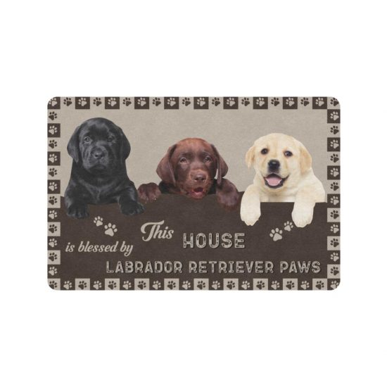 Blessed By Paws Labrador Retriever Dogs Lover Doormat Welcome Mat 1