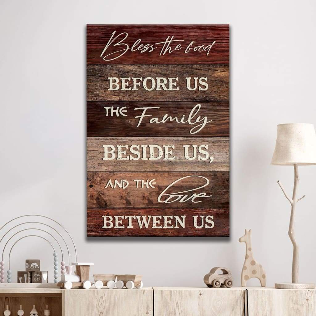 Blessed Wall Art Bless The Food Before Us The Family Beside Us Canvas