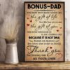 Bonus Dad Canvas