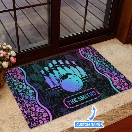 Bowling Personalized Custom Name Doormat Welcome Mat 2