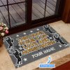 Built On Love And Horse Racing Personalized Custom Name Doormat Welcome Mat