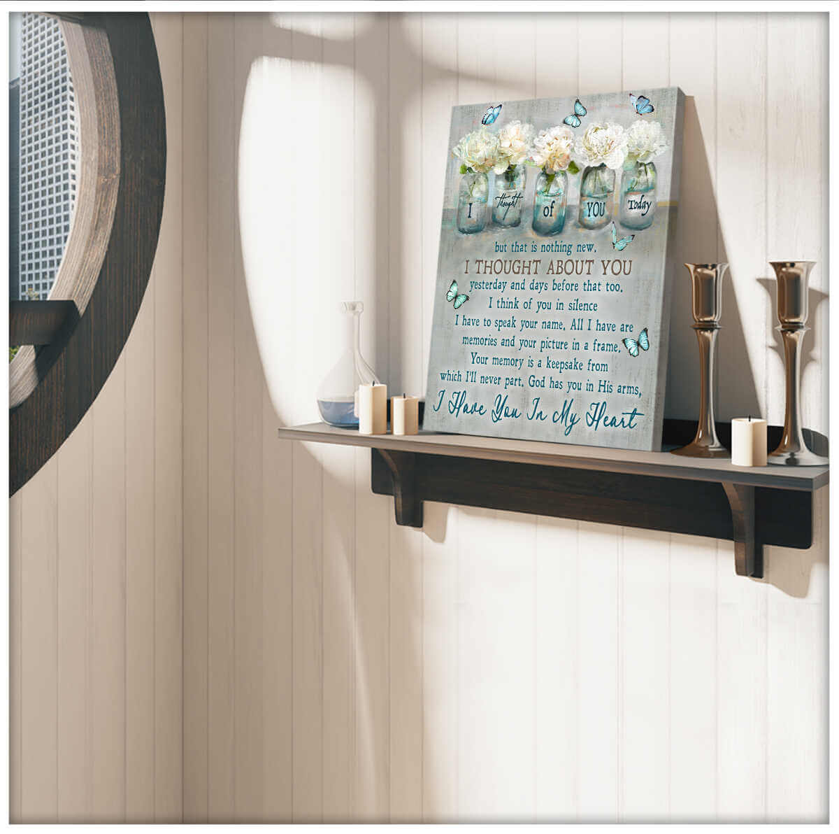 Butterfly-Canvas-I-Thought-Of-You-Memorial-Wall-Art-Decor-1 Butterfly Canvas I Thought Of You Memorial Wall Art Decor 1