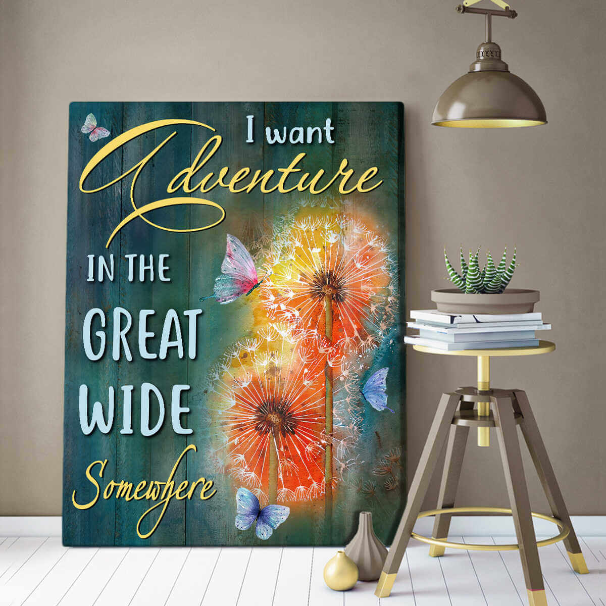 Butterfly-Canvas-I-Want-Adventure-Wall-Art-2 Butterfly Canvas I Want Adventure Wall Art 2