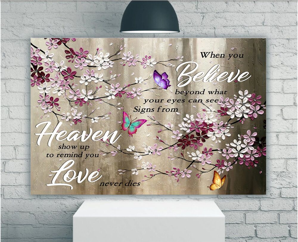 Butterfly-Canvas-Wall-Art-Motivational-Quotes-Canvas-Butterfly-Canvas-When-You-Believe-Wall-Art-Decor Butterfly Canvas Wall Art - Motivational Quotes Canvas - Butterfly Canvas When You Believe Wall Art Decor