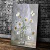 Butterfly Canvas Wall Art - Motivational Quotes Canvas - Butterfly Inhale Exhale Daisy Canvas
