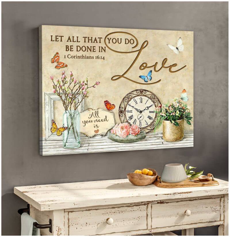Butterfly-Canvas-Wall-Art-Motivational-Quotes-Canvas-Butterfly-Let-All-That-You-Do-Be-Done-In-Love-Canvas-Wall-Art-Decor Butterfly Canvas Wall Art - Motivational Quotes Canvas - Butterfly Let All That You Do Be Done In Love Canvas Wall Art Decor