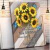 Butterfly Canvas Wall Art - Motivational Quotes Canvas - Every Day Is A New Beginning Sunflower And Butterfly Canvas Wall Art Decor