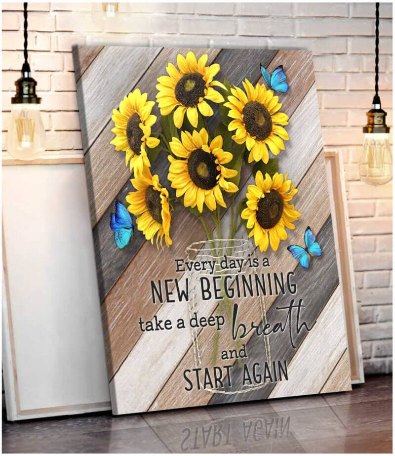 Butterfly-Canvas-Wall-Art-Motivational-Quotes-Canvas-Every-Day-Is-A-New-Beginning-Sunflower-And-Butterfly-Canvas-Wall-Art-Decor Butterfly Canvas Wall Art - Motivational Quotes Canvas - Every Day Is A New Beginning Sunflower And Butterfly Canvas Wall Art Decor
