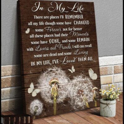 Butterfly Canvas Wall Art - Motivational Quotes Canvas - Stunning Butterfly And Dandelion Canvas In My Life Wall Art Decor