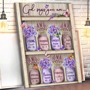 Butterfly Farmhouse God Says You Are Canvas Prints Wall Art Decor