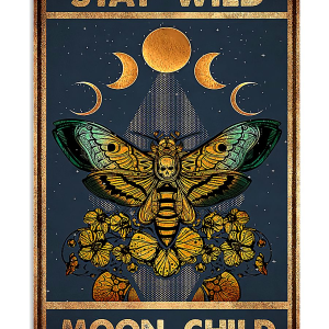 Butterfly Wall Art Stay Wild Moon Child Butterfly And Moon Canvas Prints Wall Art Decor