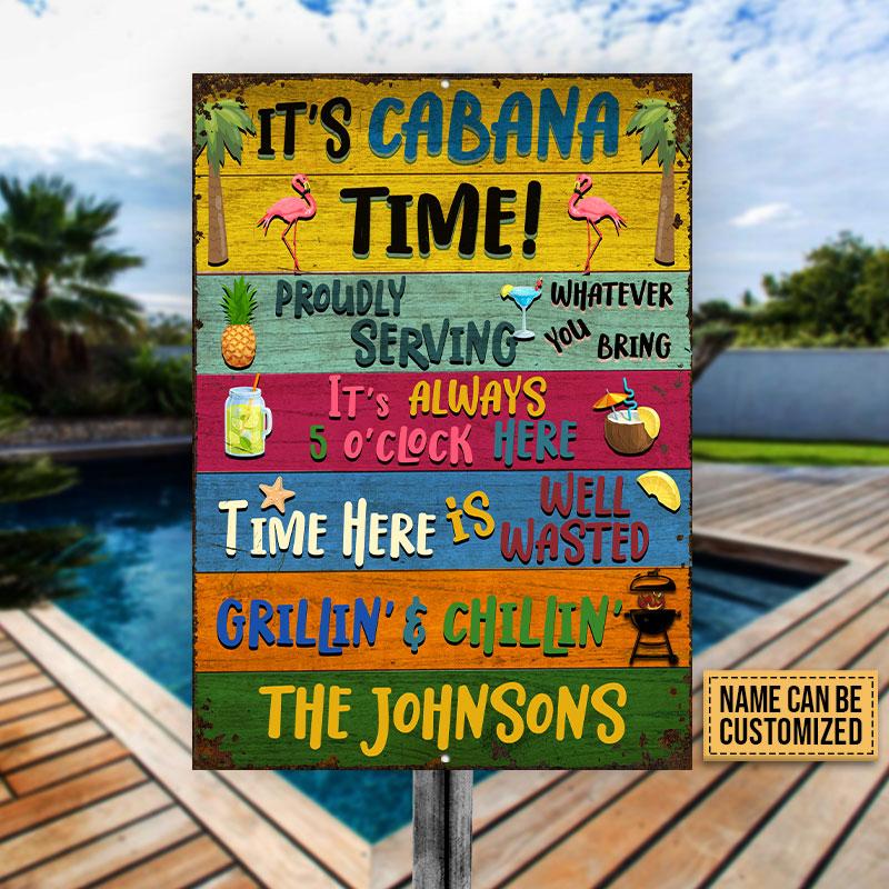 Cabana Time Proudly Serving Custom Classic Metal Signs