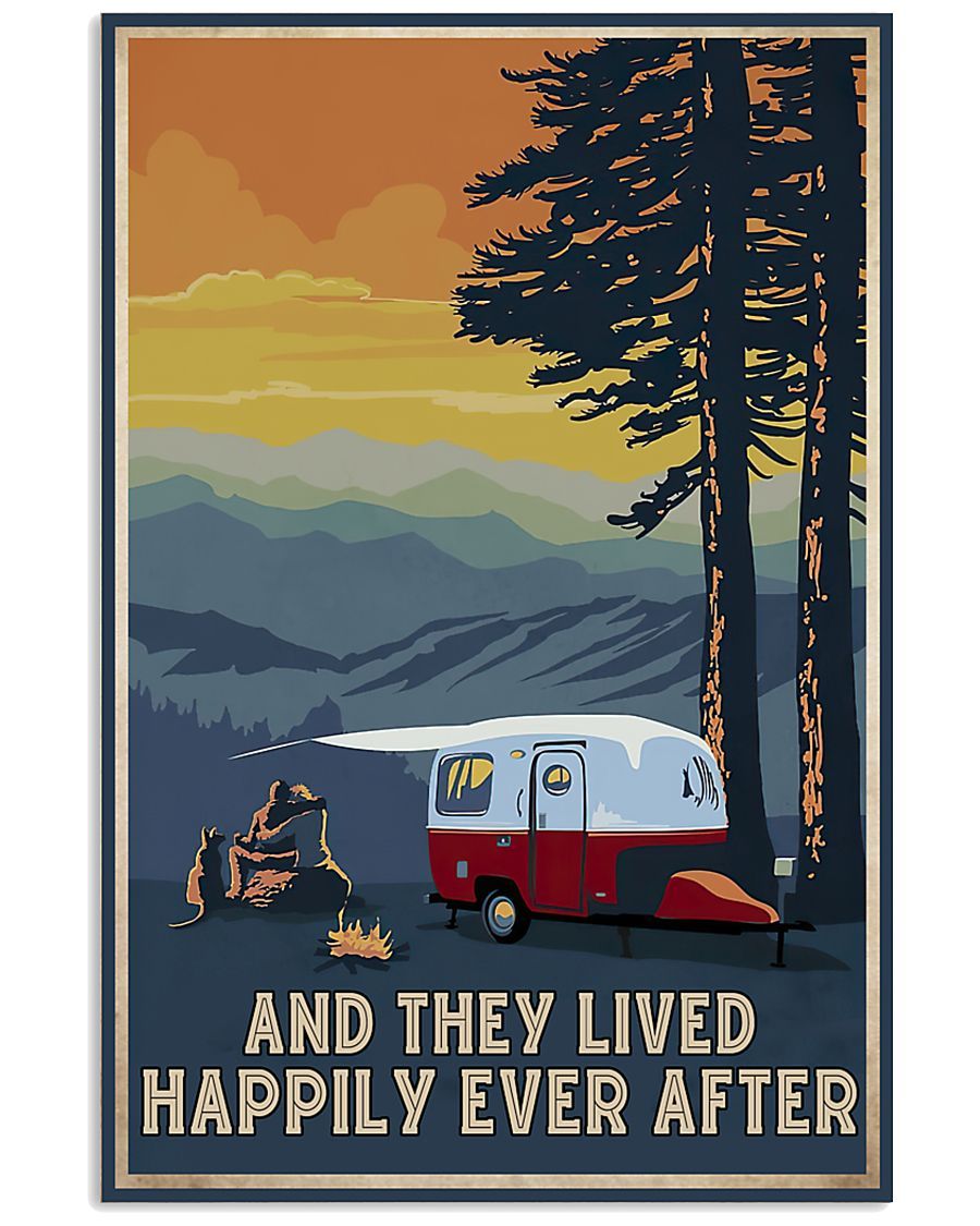 Camping-Canvas-Go-Camping-With-Dog-And-They-Lived-Happily-Ever-After-Canvas-Prints-Wall-Art-Decor Camping Canvas