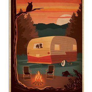 Camping Canvas Husband And Wife Camping Partners For Life Canvas Prints Wall Art Decor