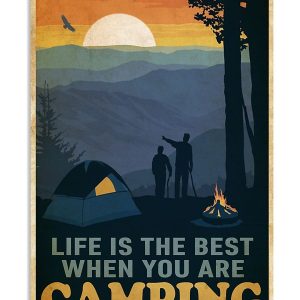 Camping Canvas Life Is The Best When You Are Camping Canvas Prints Wall Art Decor