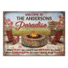Camping Fire Pit Welcome To Our Paradise - Personalized Custom Classic Metal Signs