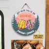 Camping Life With You Is An Adventure Custom Wood Circle Sign