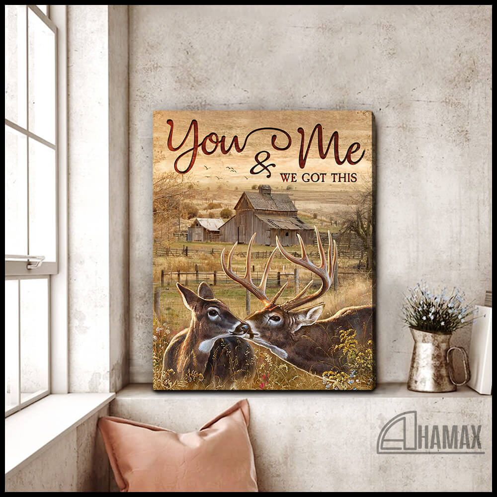 Canvas-Buck-And-Doe-You-And-Me-1 Canvas Buck And Doe You And Me 1