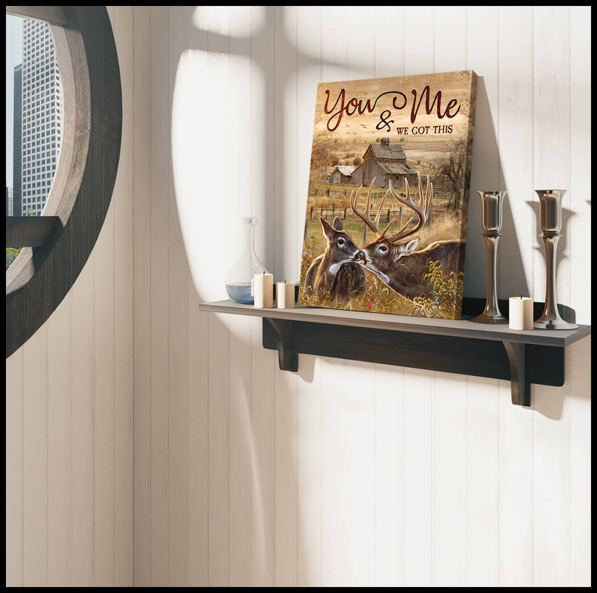 Canvas-Buck-And-Doe-You-And-Me-3 Canvas Buck And Doe You And Me 3