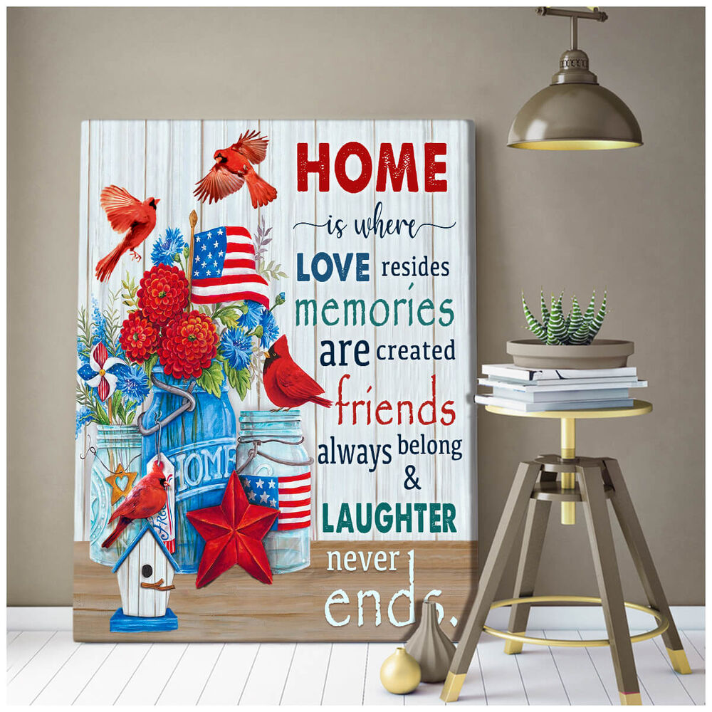 Canvas-Cardinal-Home-Is-Where-Love-Resides-3 Canvas Cardinal Home Is Where Love Resides 3