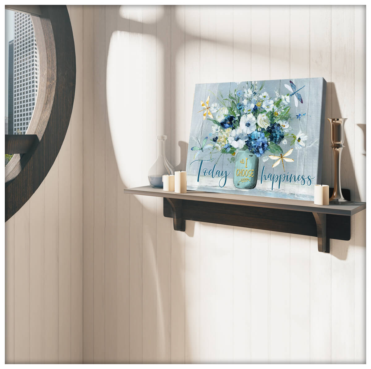 Canvas Dragonfly Today I Choose Happiness
