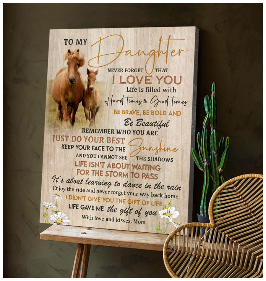 Canvas-Horse-To-My-Daughter-2 Canvas Horse To My Daughter 2
