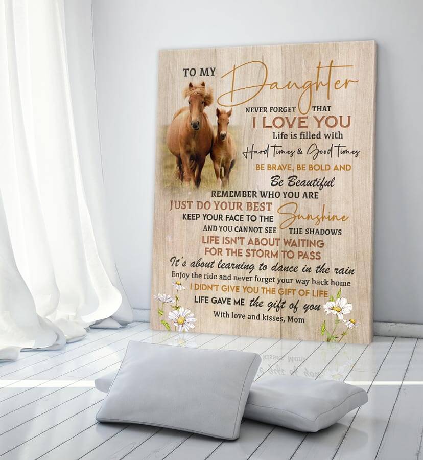 Canvas-Horse-To-My-Daughter-3 Canvas Horse To My Daughter 3