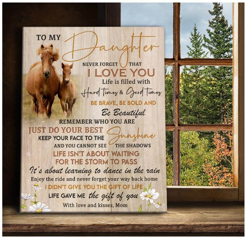 Canvas-Horse-To-My-Daughter Canvas Horse To My Daughter