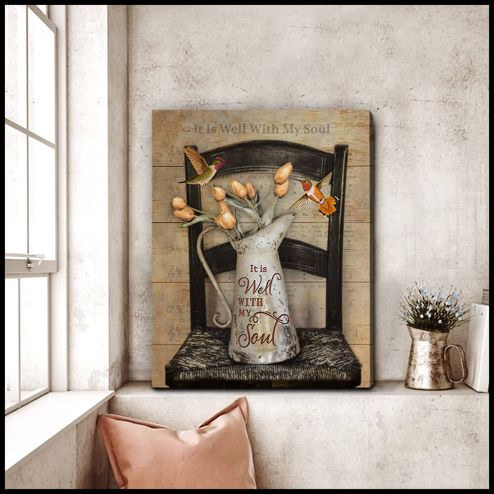 Canvas-Hummingbird-It-Is-Well-With-My-Soul-3 Canvas Hummingbird It Is Well With My Soul 3