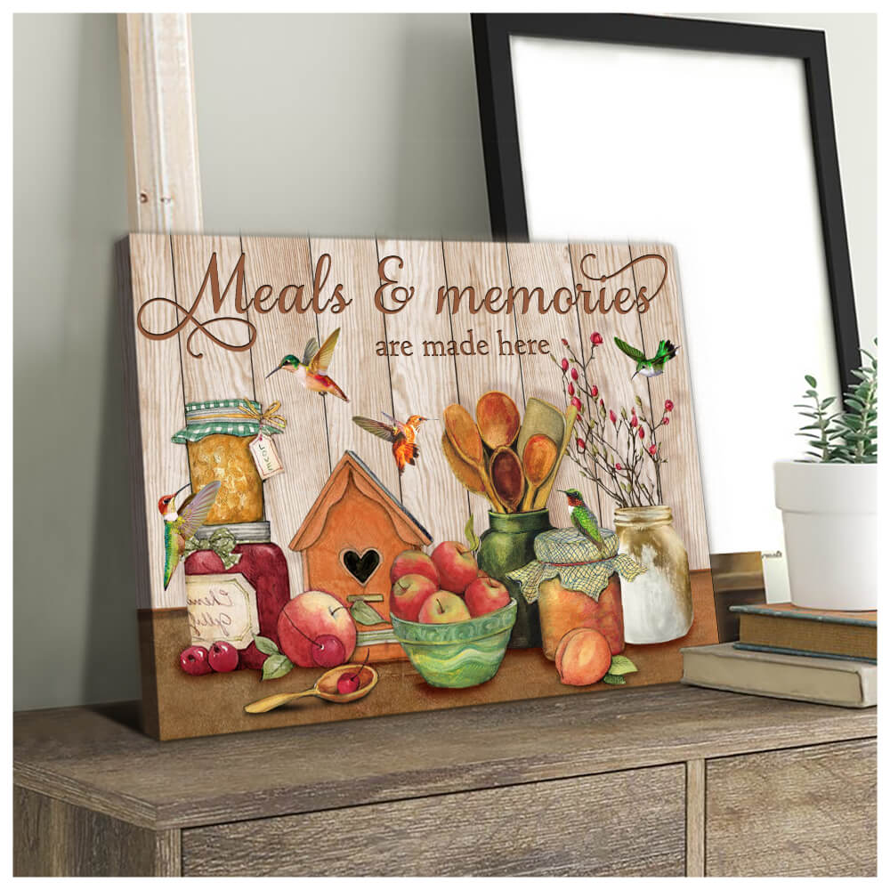 Canvas-Hummingbird-Meals-And-Memories-2 Canvas Hummingbird Meals And Memories 2