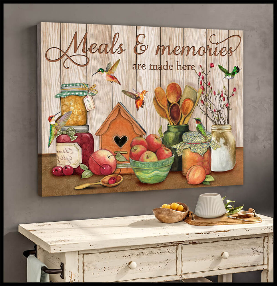 Canvas-Hummingbird-Meals-And-Memories-3 Canvas Hummingbird Meals And Memories 3