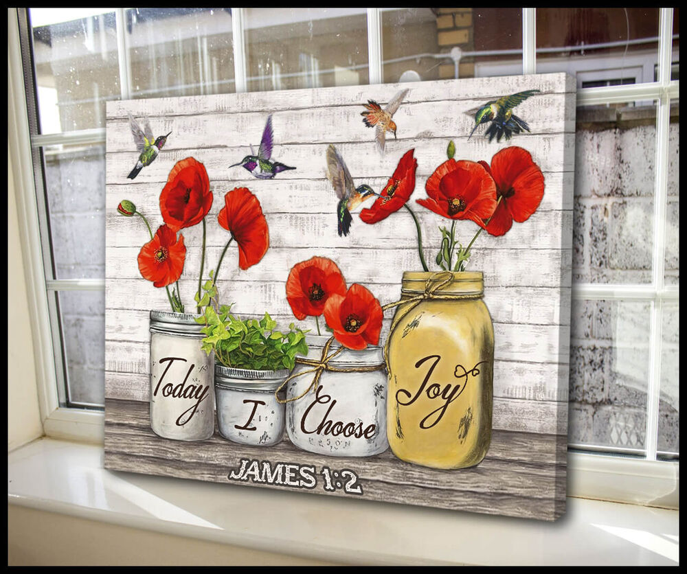 Canvas-Hummingbird-Today-I-Choose-Joy Canvas Hummingbird Today I Choose Joy