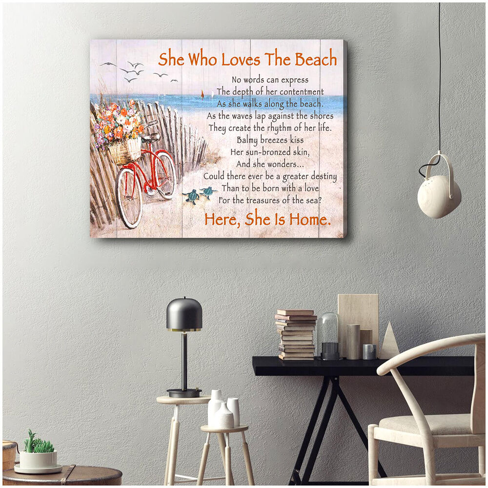 Canvas Turtle Love The Beach
