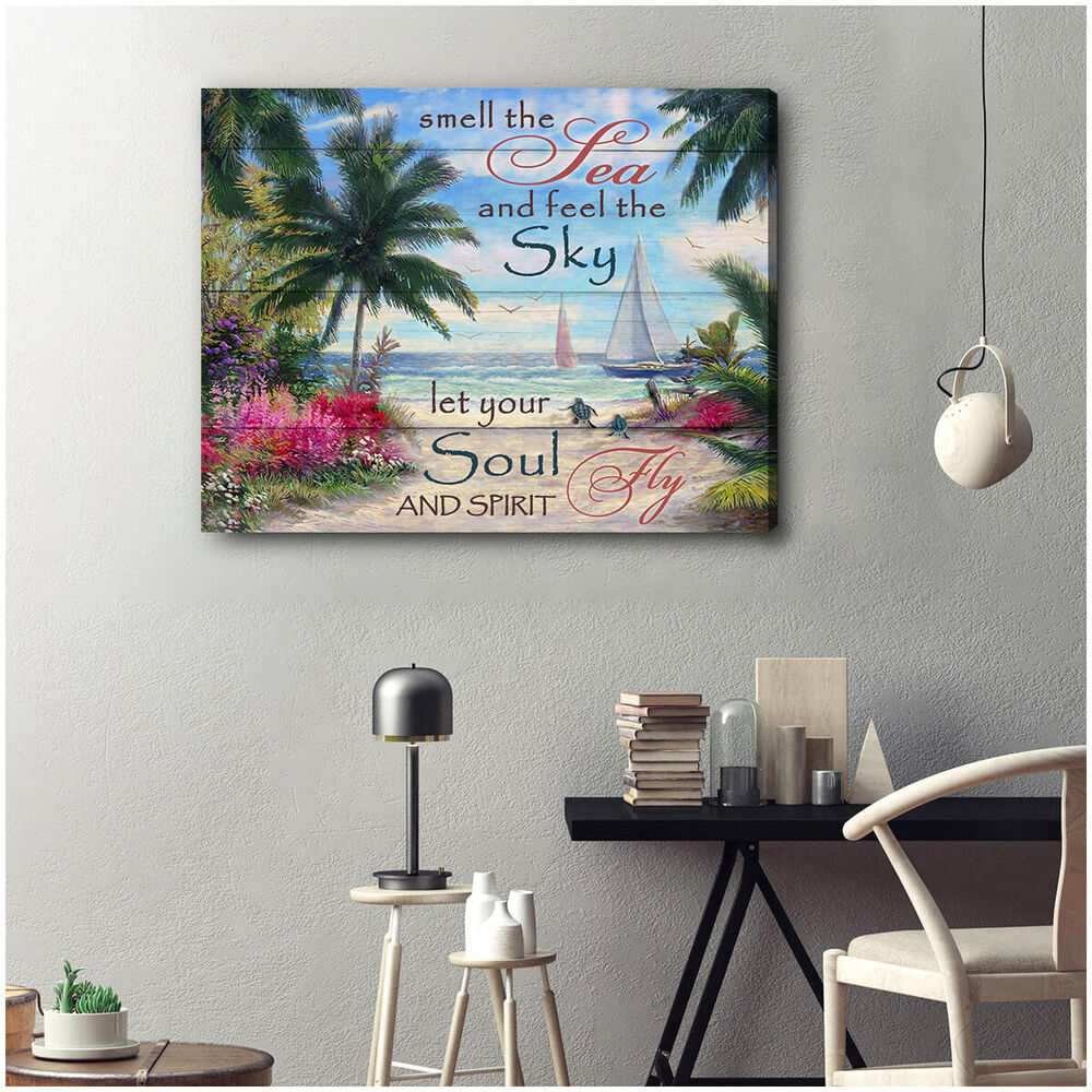 Canvas-Turtle-Smell-The-Sea-1 Canvas Turtle Smell The Sea 1