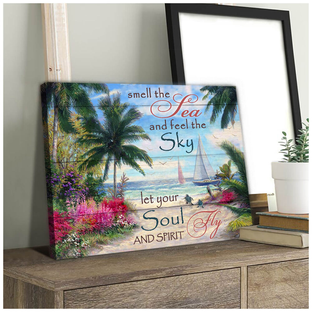 Canvas-Turtle-Smell-The-Sea-2 Canvas Turtle Smell The Sea 2