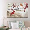 Cardinal Bird Canvas Wall Art - Cardinal Memorial Canvas Those We Love Wall Art Decor