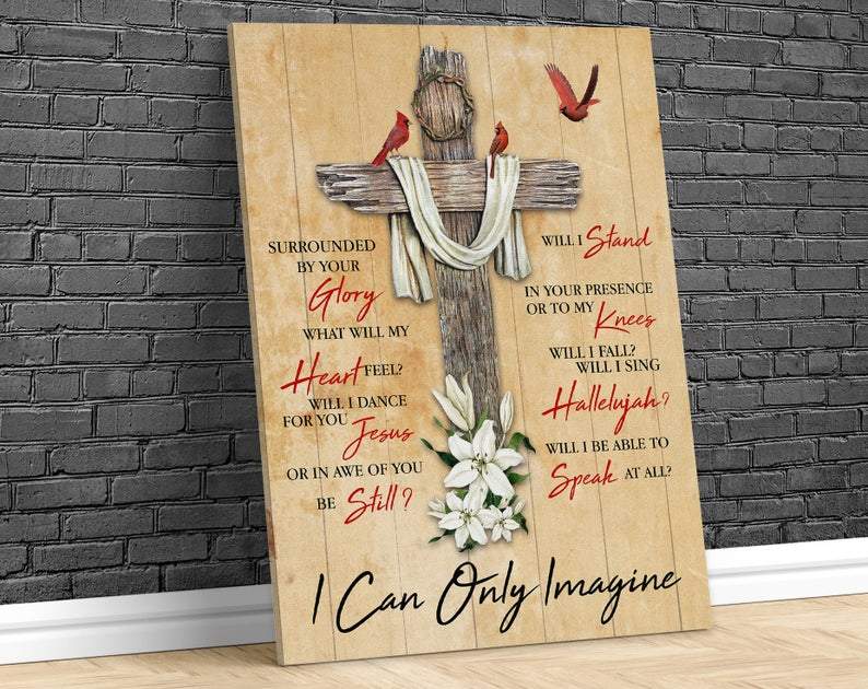 Cardinal-Memorial-Canvas-I-Can-Only-Imagine-Love-In-Heaven-Canvas-Jesus-Cross-Christian-Wall-Art-Decor-Easter-Gift-Ideas Cardinal Memorial Canvas
