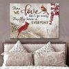 Cardinal Memorial Canvas Those We Love Wall Art Decor