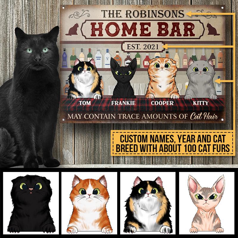 Cats Welcome Home Bar Custom Classic Metal Signs