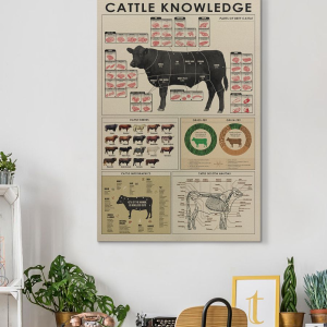 Cattle knowledge Canvas Prints Wall Art Decor 1