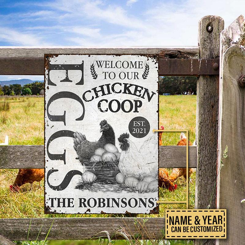 Chicken Coop Eggs Custom Classic Metal Signs Teehall