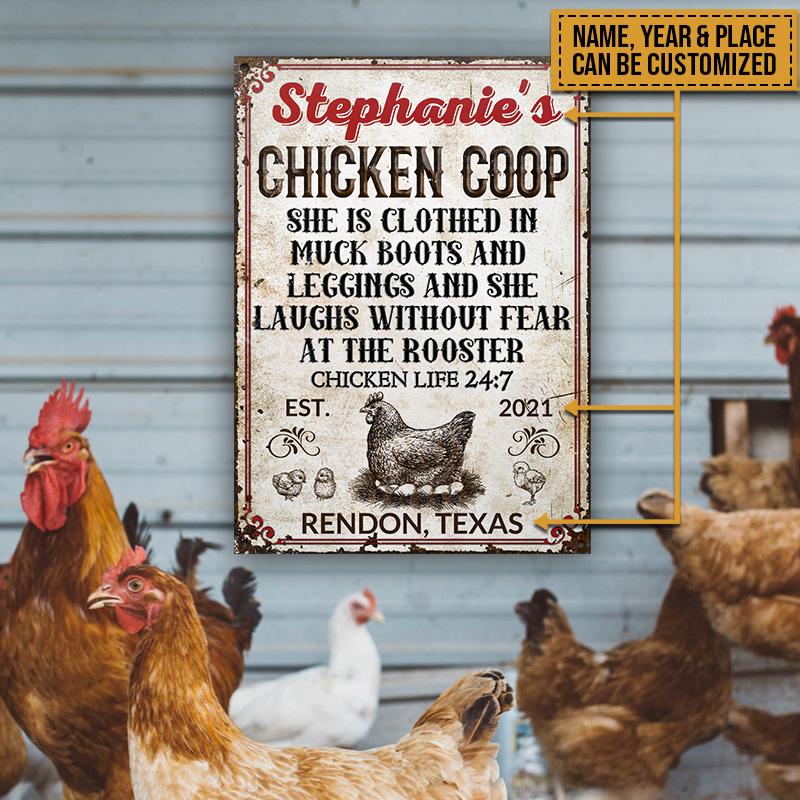Chicken She Is Clothed Custom Classic Metal Signs