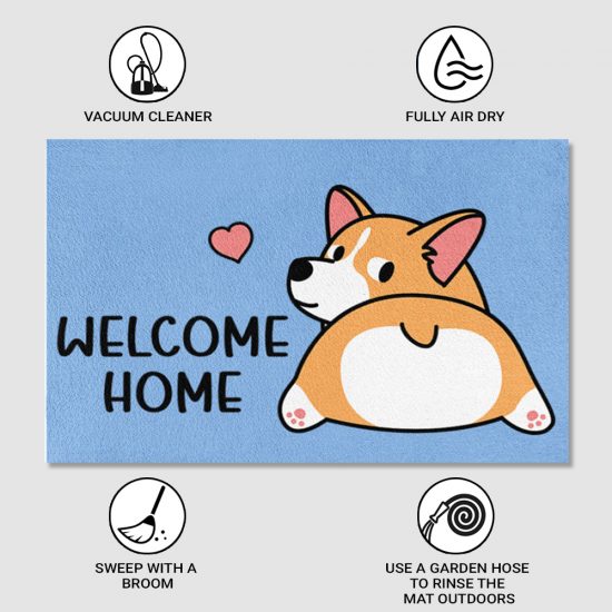 Chihuahua Dog Pumpkin Wheelbarrow Dog Lover Doormat Welcome Mat 3