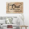Christ Is The Center Of Our Home Canvas Wall Art