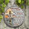 Christian Cross I Can Only Imagine Custom Wood Circle Sign