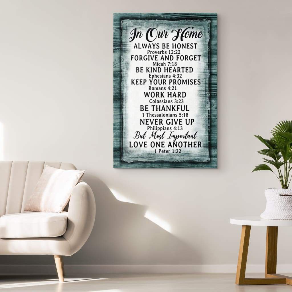 House rules Quote Home decor wall cloth high quality Canvas print art gift 